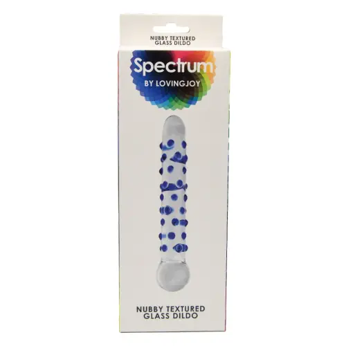 Spectrum Nubby Textured Glass Dildo - Image 6
