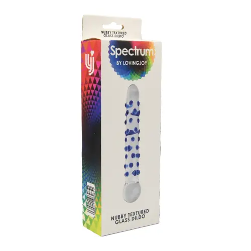 Spectrum Nubby Textured Glass Dildo - Image 7