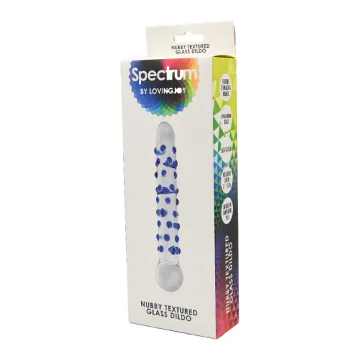 Spectrum Nubby Textured Glass Dildo - Image 8
