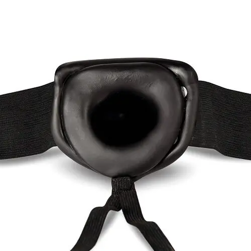 Unisex Hollow Strap-On 6 Inch Black - Image 3