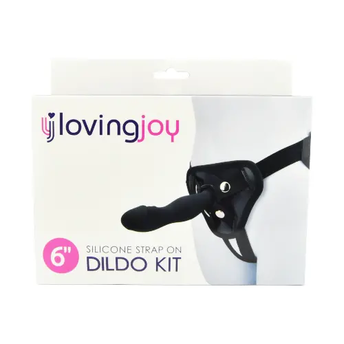 Loving Joy 6 Inch Silicone Strap On Dildo Kit - Image 6