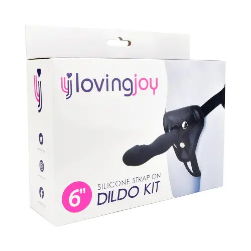 Loving Joy 6 Inch Silicone Strap On Dildo Kit - Image 7