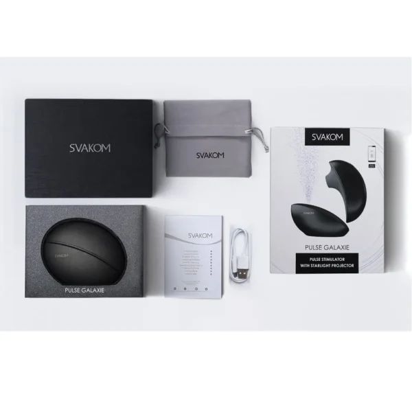 Svakom Galaxie Suction Vibrator with Mood Projector Midnight Black - Image 13
