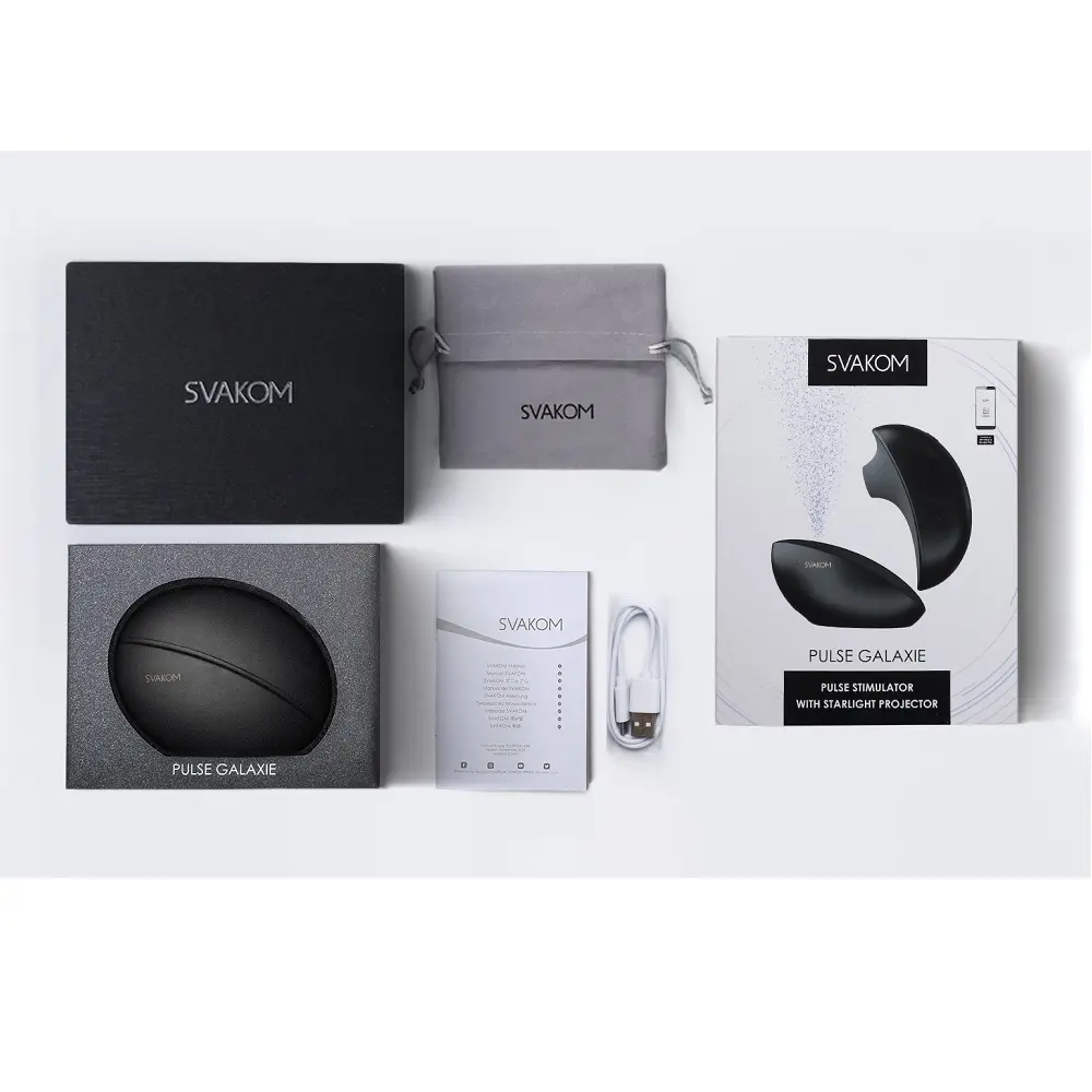 Svakom Galaxie Suction Vibrator with Mood Projector Midnight Black - Image 13