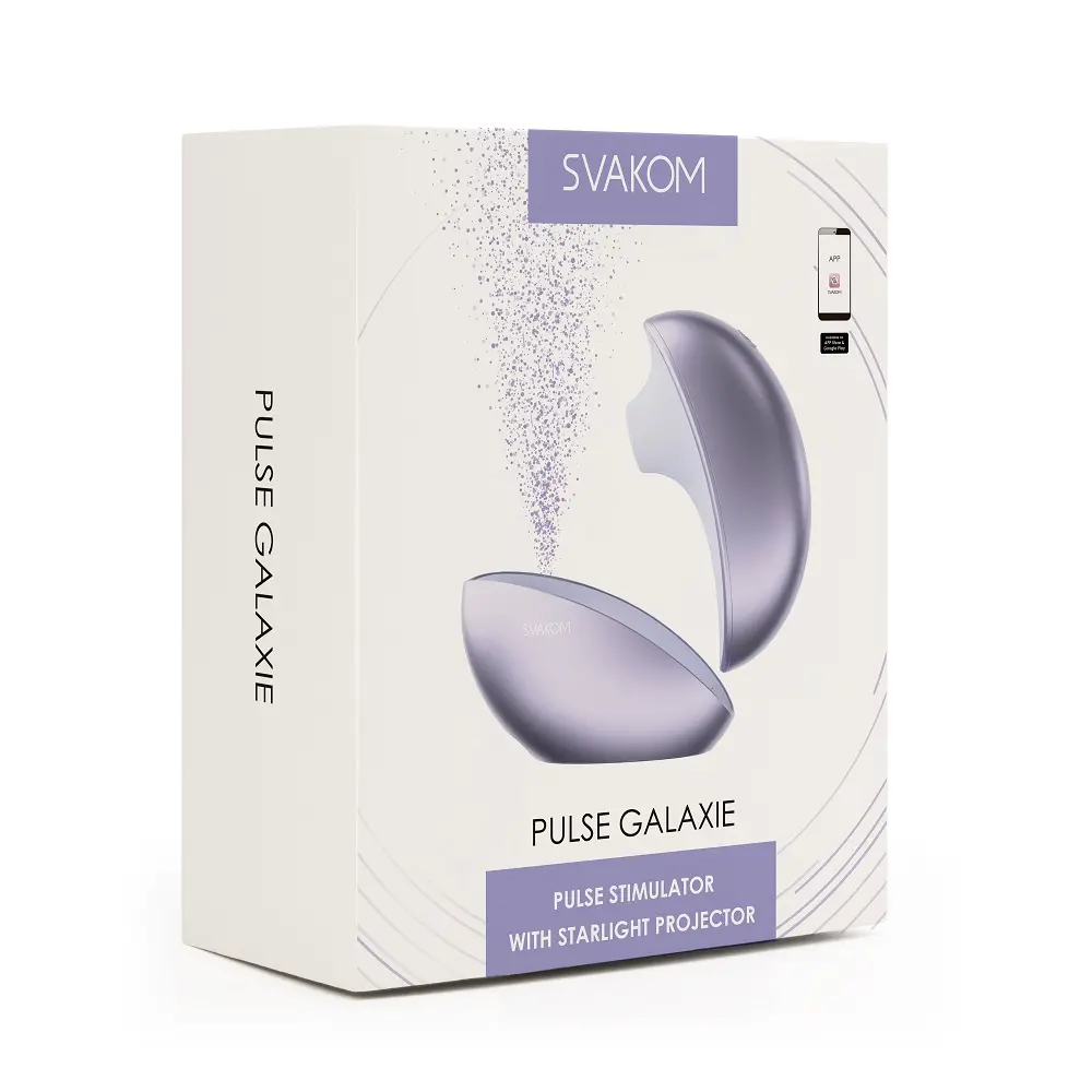 Svakom Galaxie Suction Vibrator with Mood Projector Metallic Lilac - Image 10