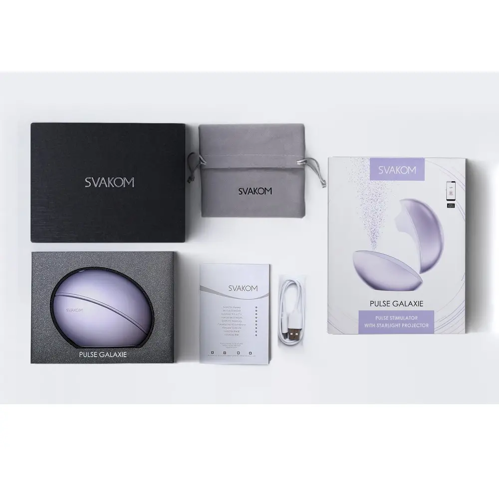 Svakom Galaxie Suction Vibrator with Mood Projector Metallic Lilac - Image 12