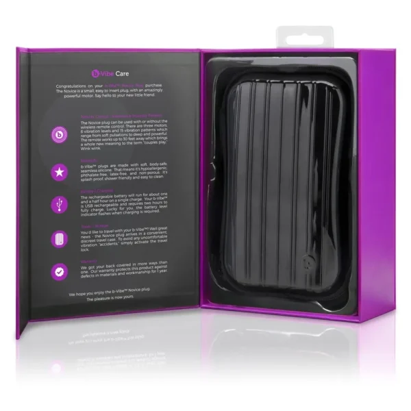 b-Vibe Novice Plug Fuchsia/Silver - Image 3