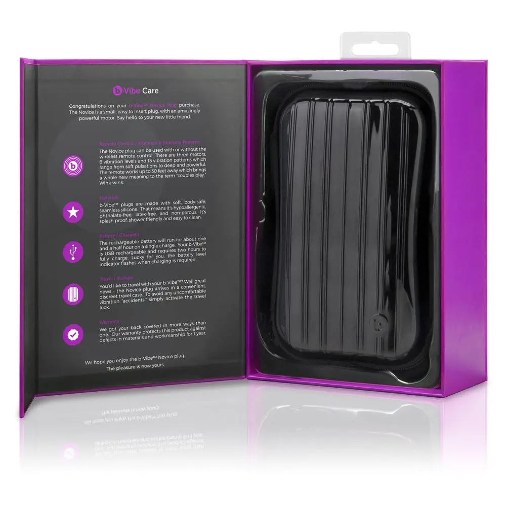 b-Vibe Novice Plug Fuchsia/Silver - Image 3