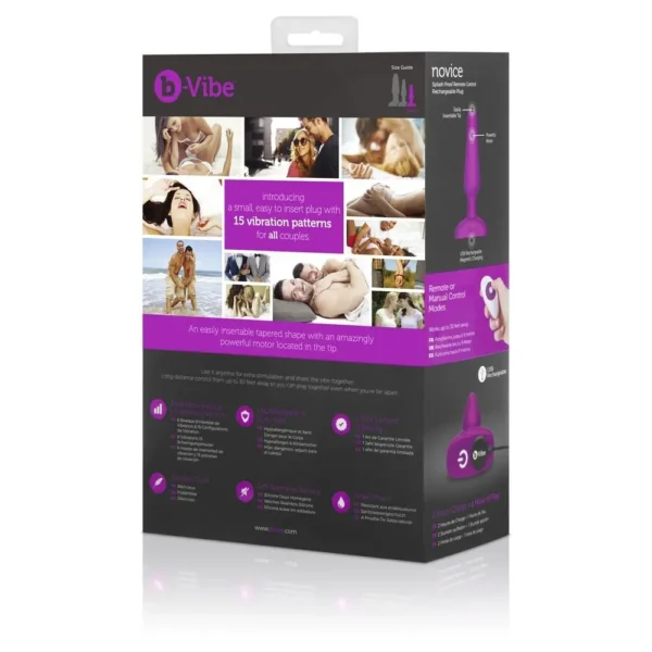 b-Vibe Novice Plug Fuchsia/Silver - Image 4