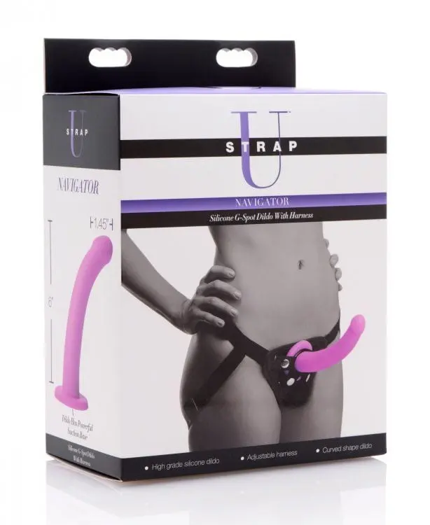 Navigator Silicone G-Spot Dildo with Harness - Image 2