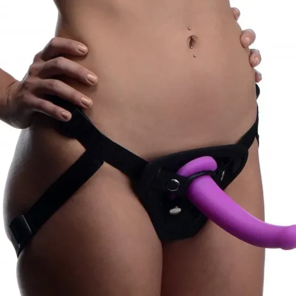 Navigator Silicone G-Spot Dildo with Harness - Image 3