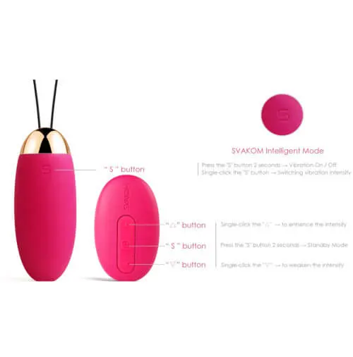 Svakom Elva Remote Control Vibrating Bullet - Red - Image 10