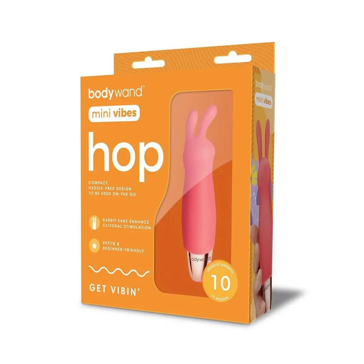 Bodywand Mini Vibes Hop Vibrator Coral - Image 3