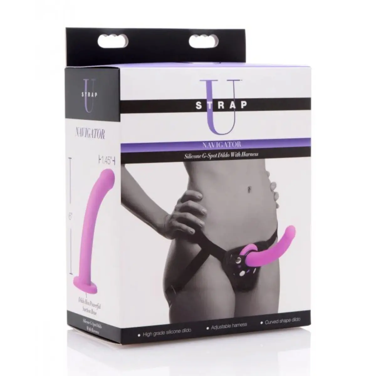 Navigator Silicone G-Spot Dildo with Harness - Image 11