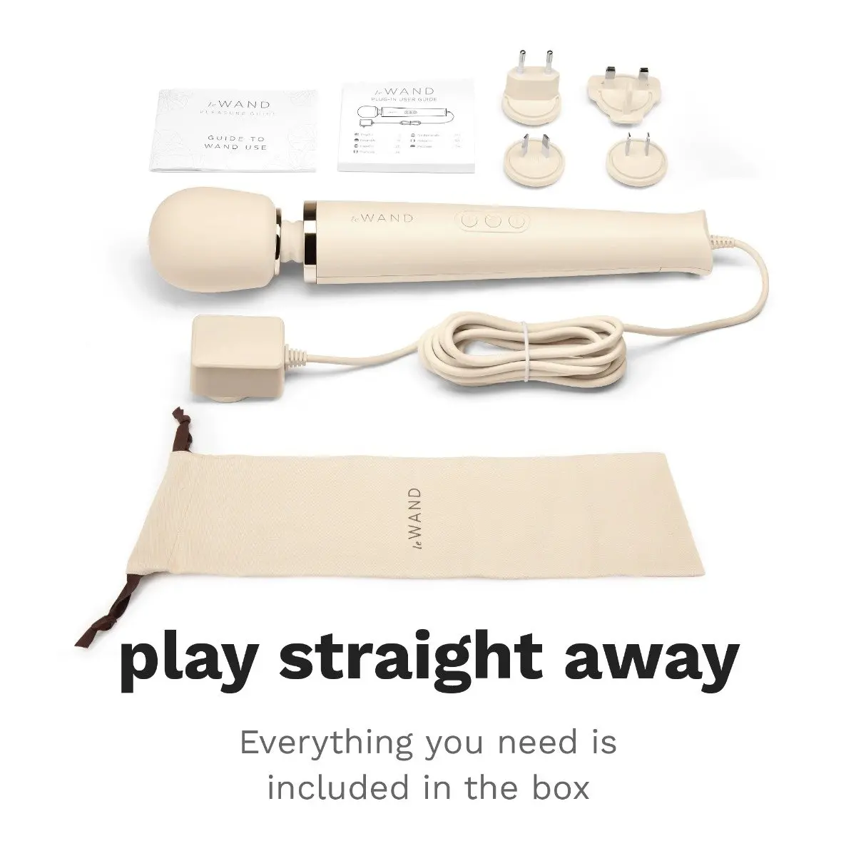 Le Wand Powerful Plug In Vibrating Massager Cream - Image 11
