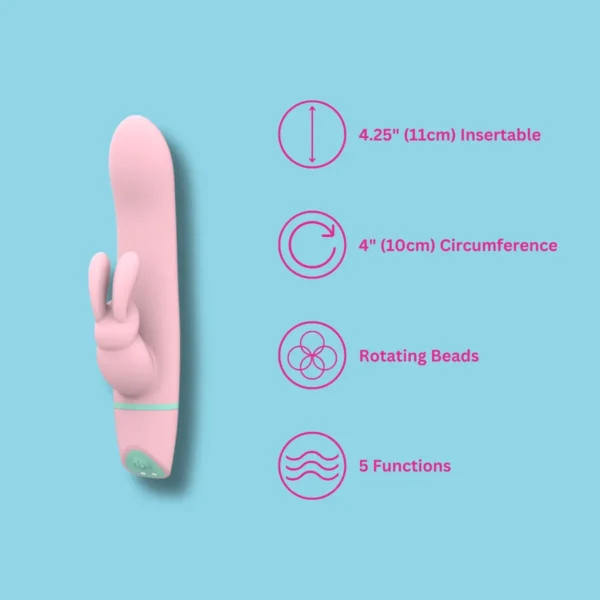 Mina Ripple Vibrating & Rotating Rabbit Vibrator - Image 4