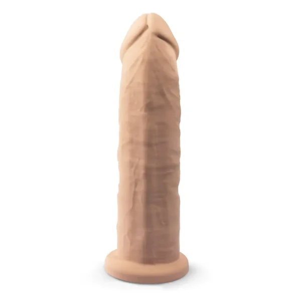 SilexD 9 inch Realistic Girthy Silicone Dual Density Dildo with Suction Cup - Image 4
