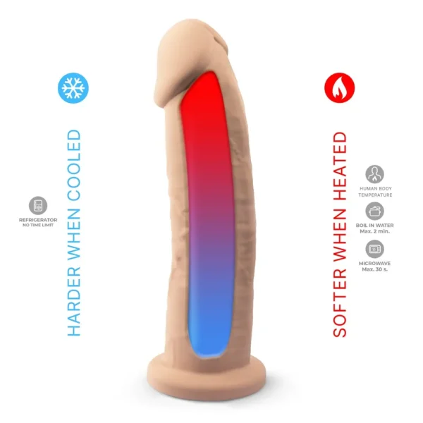 SilexD 9 inch Realistic Girthy Silicone Dual Density Dildo with Suction Cup - Image 6