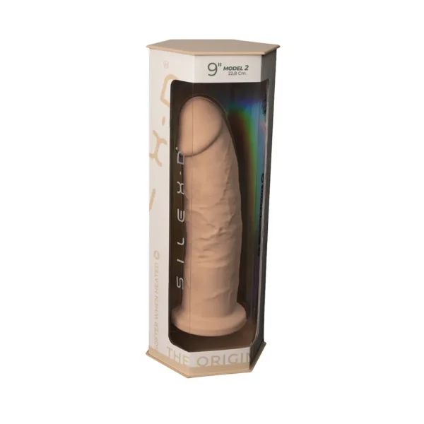 SilexD 9 inch Realistic Girthy Silicone Dual Density Dildo with Suction Cup - Image 8
