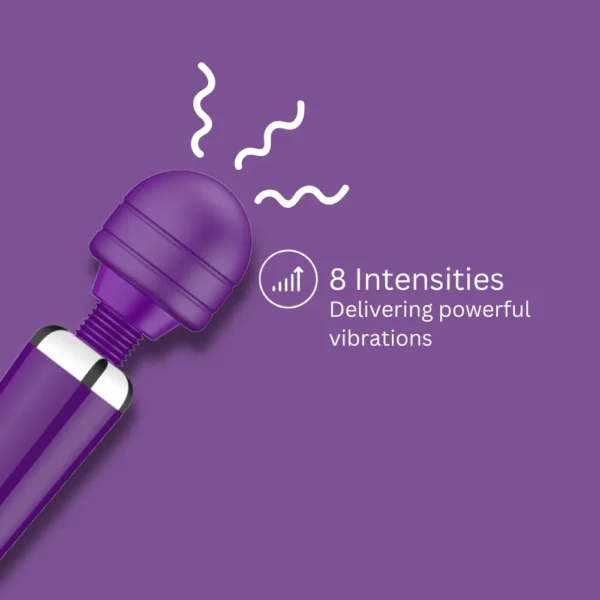 Loving Joy Rechargeable Magic Wand Vibrator Purple - Image 3