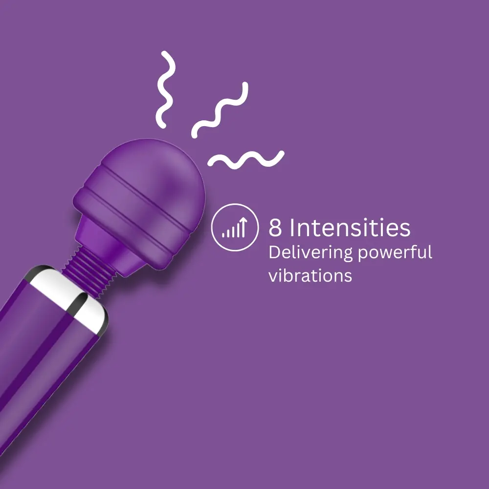 Loving Joy Rechargeable Magic Wand Vibrator Purple - Image 3