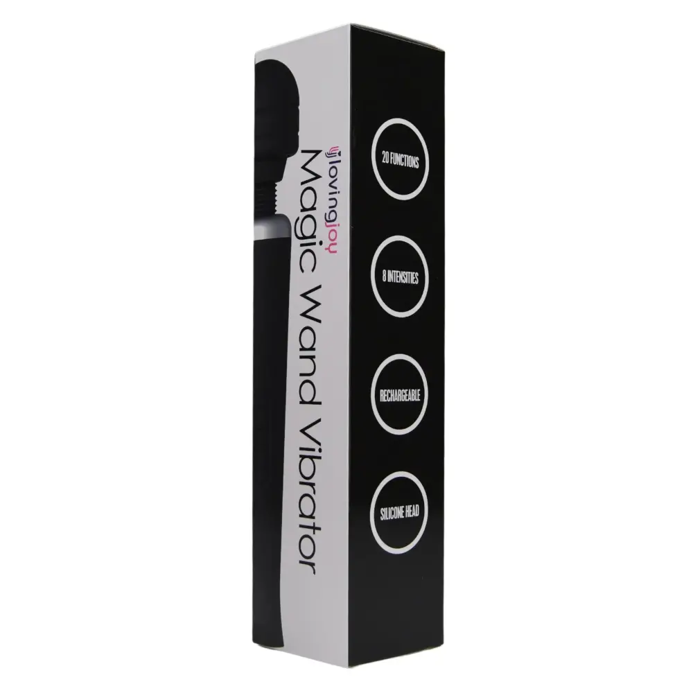 Loving Joy Rechargeable Magic Wand Vibrator Black - Image 6