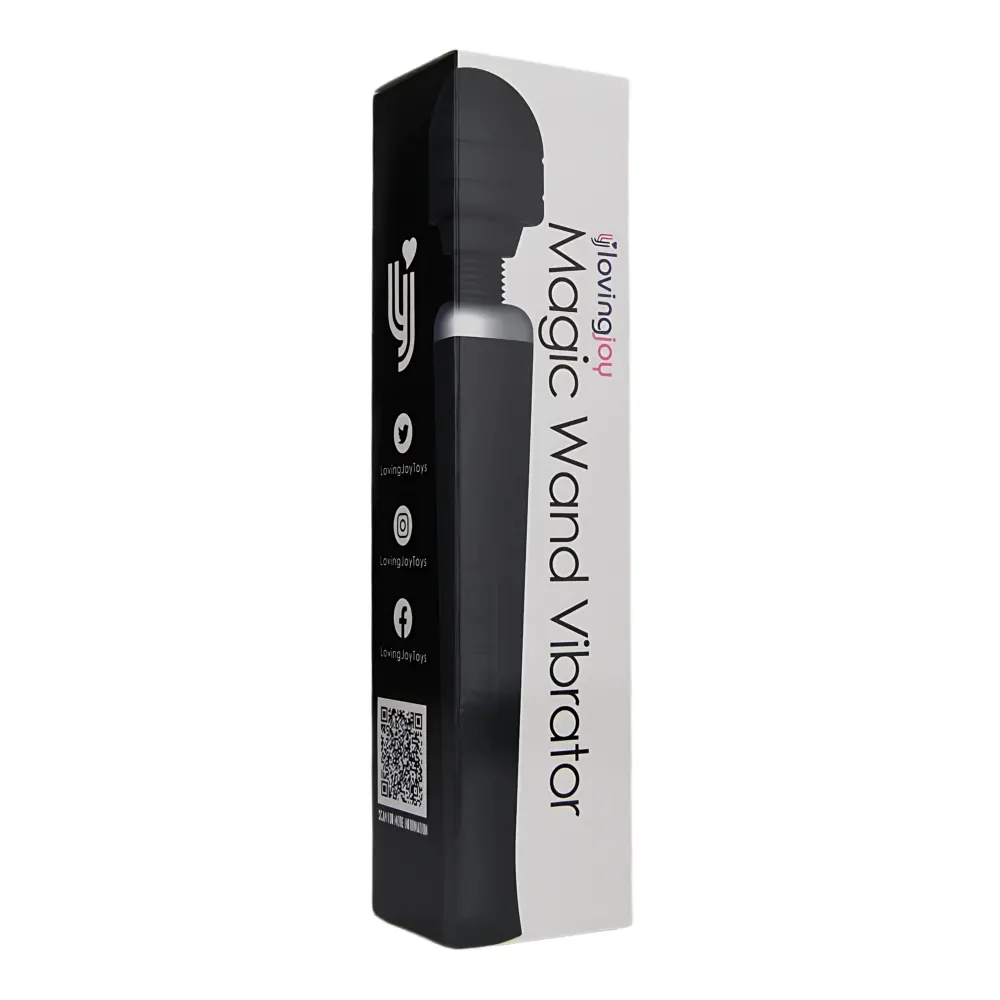 Loving Joy Rechargeable Magic Wand Vibrator Black - Image 7