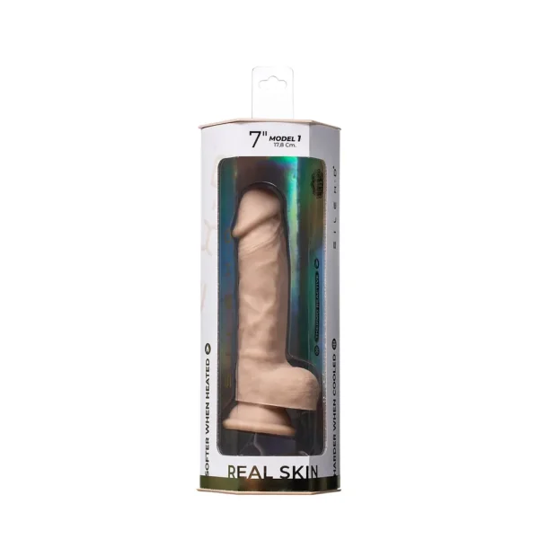 SilexD 7 inch Real Skin Liquid Silicone Dildo with Suction Cup and Balls - Image 6