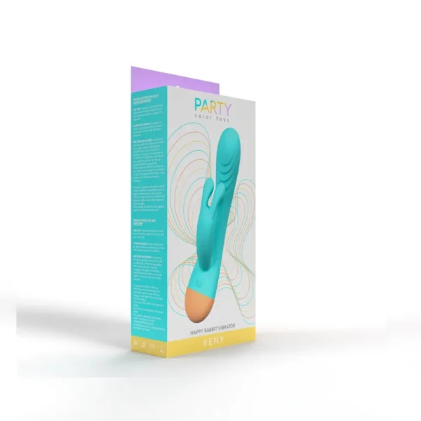 Party Color KENY Rabbit Vibrator Blue - Image 5