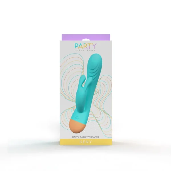 Party Color KENY Rabbit Vibrator Blue - Image 6