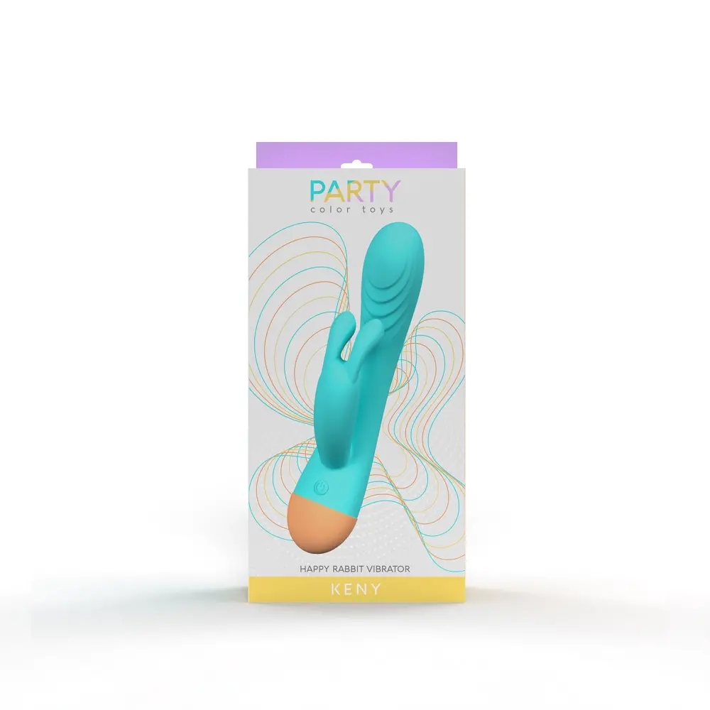 Party Color KENY Rabbit Vibrator Blue - Image 6