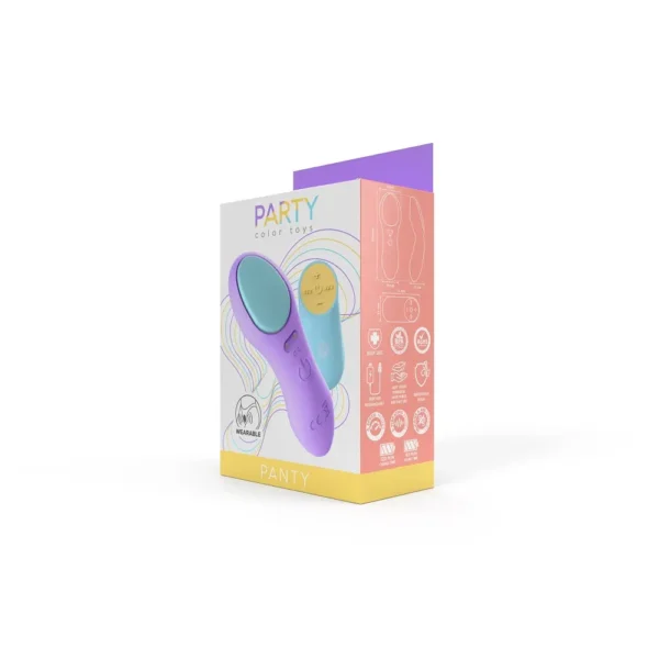Party Color PANTY Remote Control Vibrator Purple - Image 8