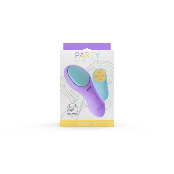 Party Color PANTY Remote Control Vibrator Purple - Image 9