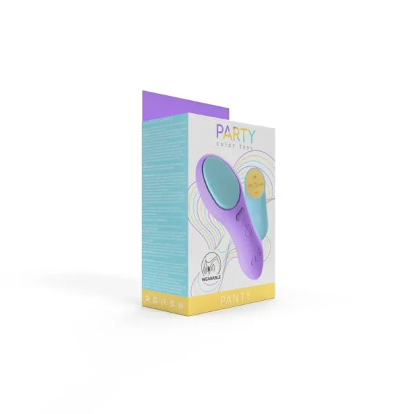 Party Color PANTY Remote Control Vibrator Purple - Image 10