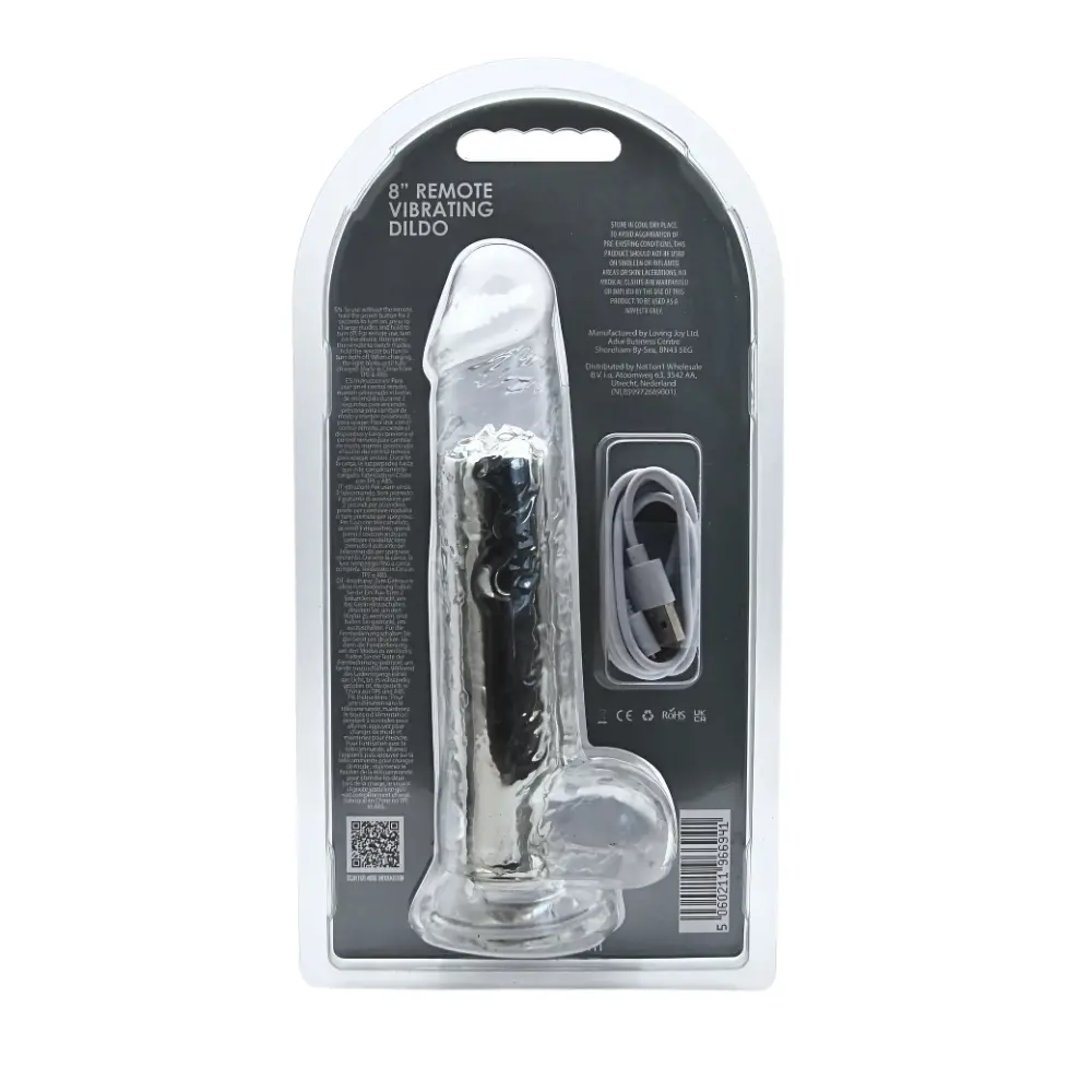 Loving Joy 8 Inch Remote Vibrating Dildo - Image 9