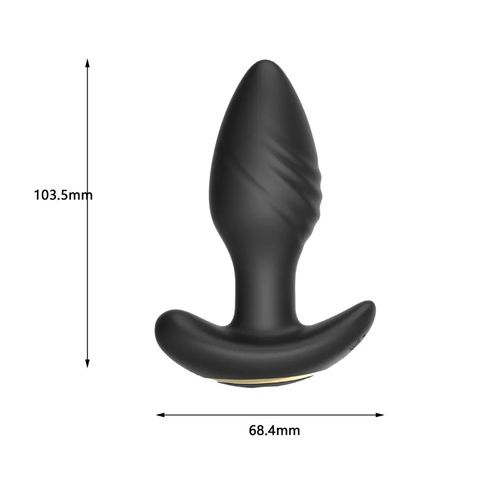 Toosh Remote Controlled Silicone Rotating & Vibrating Butt Plug - Image 7