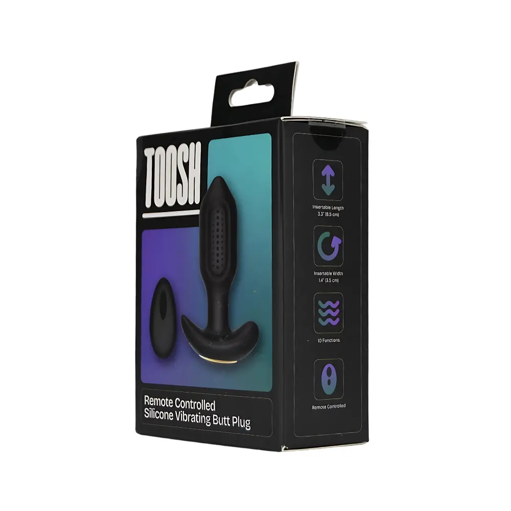 Toosh Remote Controlled Silicone Rotating & Vibrating Butt Plug - Image 10