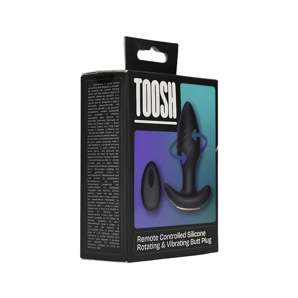 Toosh Remote Controlled Silicone Rotating & Vibrating Butt Plug - Image 11