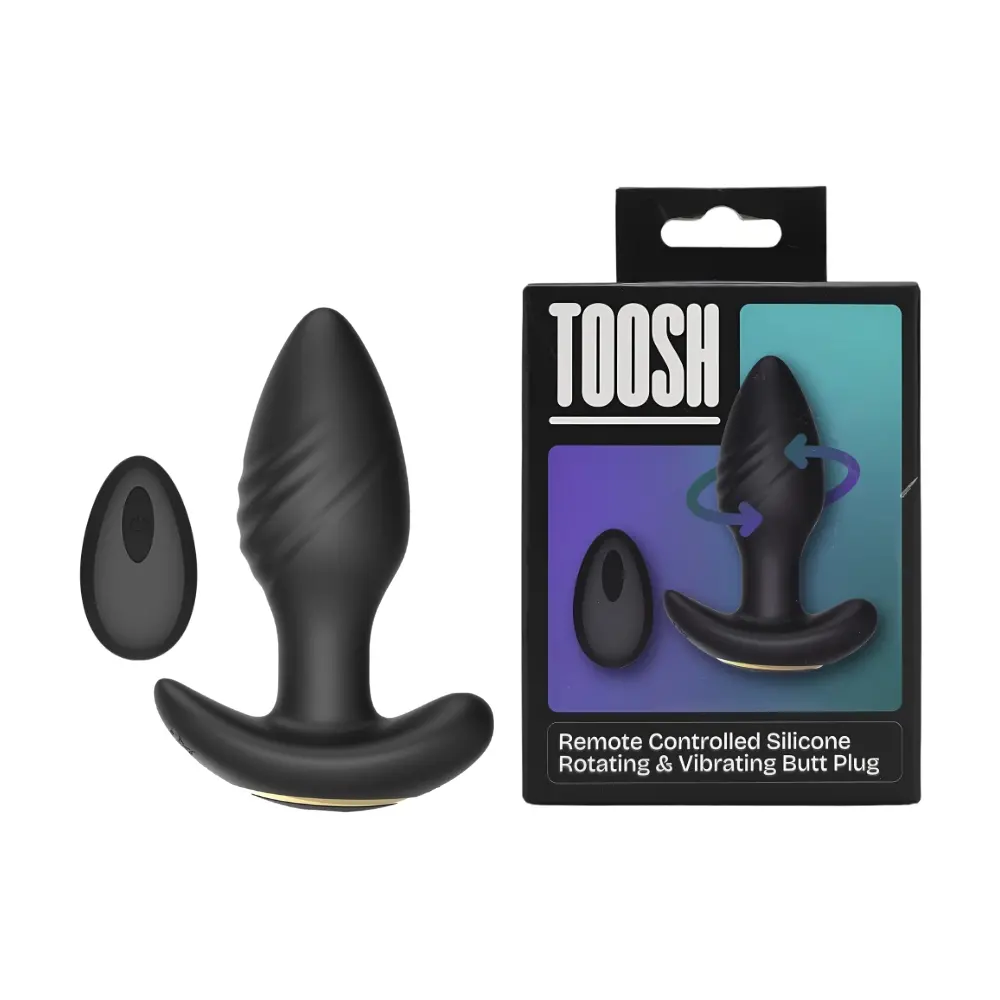 Toosh Remote Controlled Silicone Rotating & Vibrating Butt Plug - Image 12